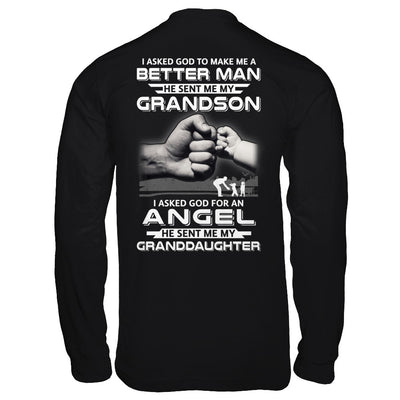 A Best Friend He Sent Me My Grandson & Angel Granddaughter T-Shirt & Hoodie | Teecentury.com