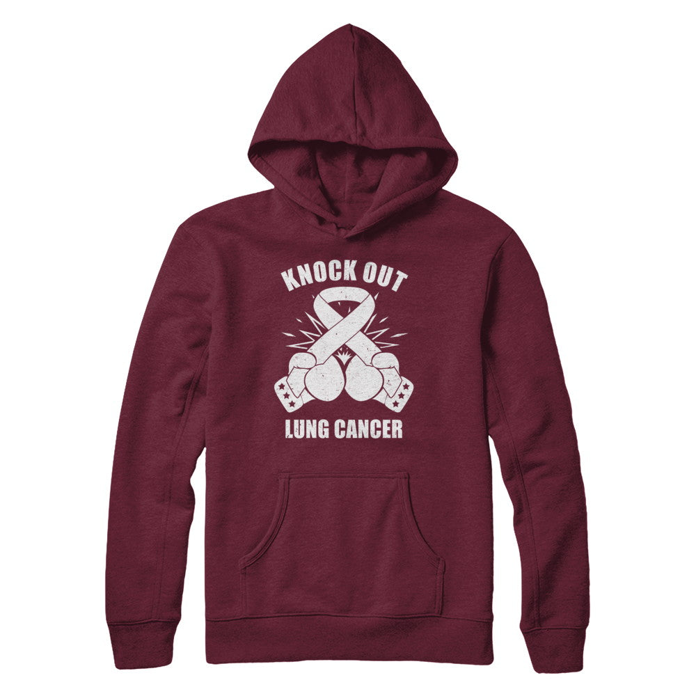Boxing knock out Lung Cancer Awareness Support T-Shirt & Hoodie | Teecentury.com