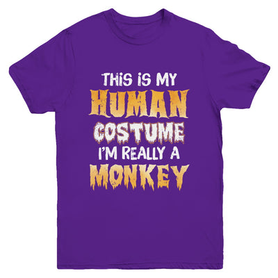 This Is My Human Costume Monkey Halloween Youth Youth Shirt | Teecentury.com