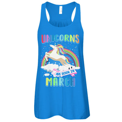 Unicorns Are Born In March Colorful Fun Birthday T-Shirt & Tank Top | Teecentury.com
