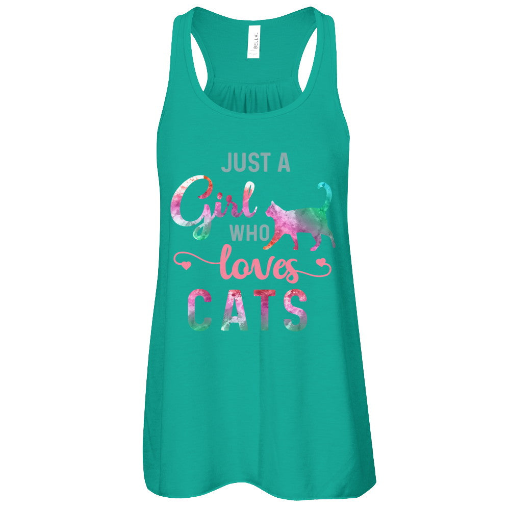 Just A Girl Who Loves Cats Cat Lover T-Shirt & Tank Top | Teecentury.com