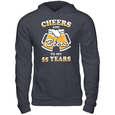 Cheers And Beers To My 55 Years T-Shirt & Hoodie | Teecentury.com