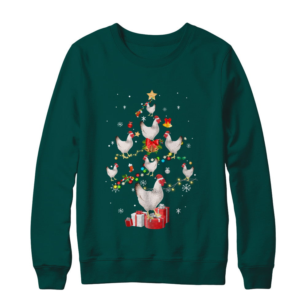 Farmer Chicken Christmas Tree Decor Xmas Gift T-Shirt & Sweatshirt | Teecentury.com