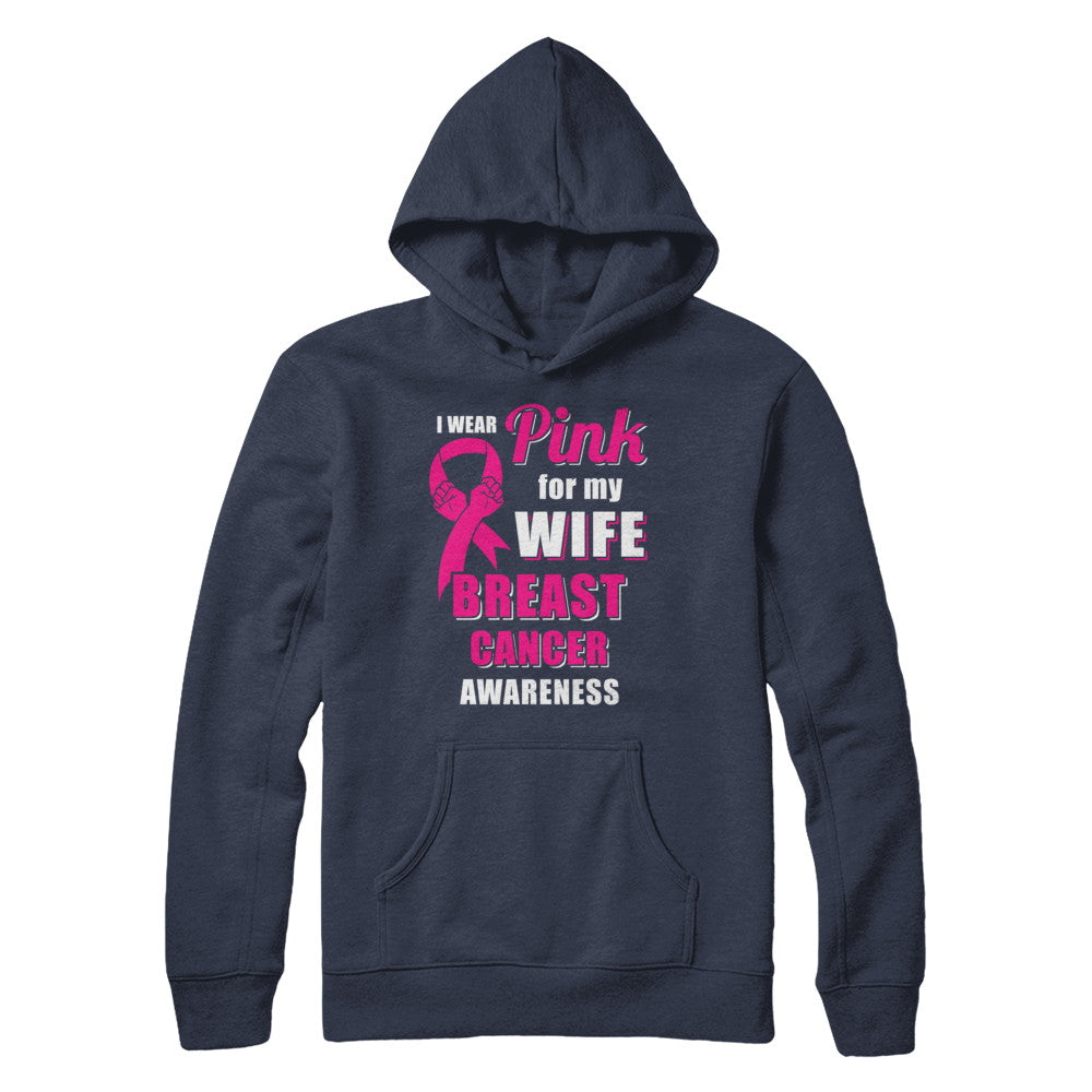 I Wear Pink For My Wife Breast Cancer Husband T-Shirt & Hoodie | Teecentury.com