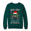 Just A Girl Who Loves A Farmer And Christmas T-Shirt & Sweatshirt | Teecentury.com