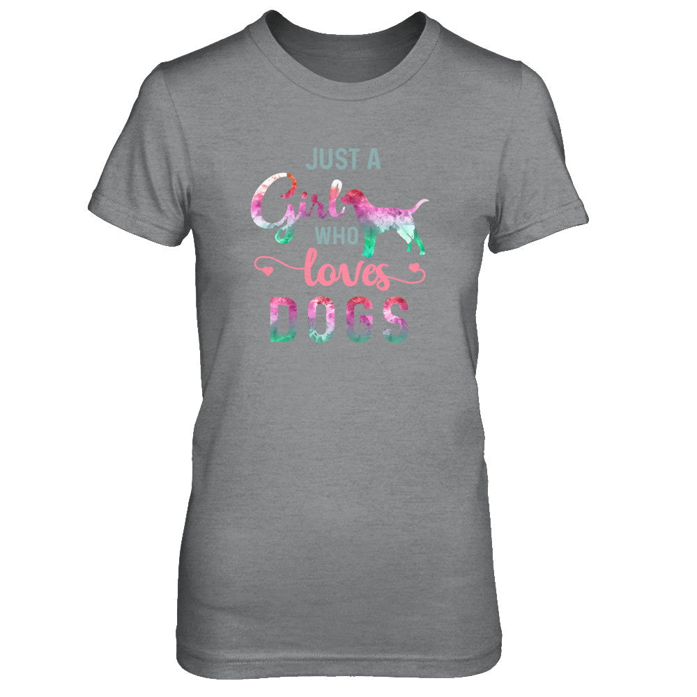Just A Girl Who Loves Dogs Dog Lover T-Shirt & Tank Top | Teecentury.com