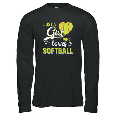 Just A Girl Who Loves Softball T-Shirt & Tank Top | Teecentury.com