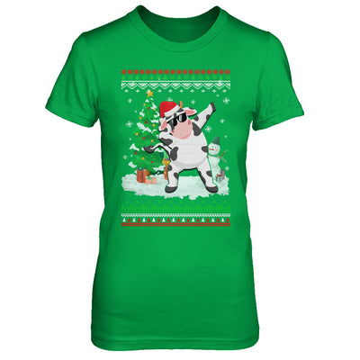 Santa Hat Cow Dabbing Christmas Ugly Sweater T-Shirt & Sweatshirt | Teecentury.com