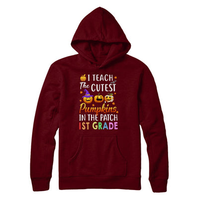 I Teach The Cutest Pumpkins In The Patch 1st Grade Halloween T-Shirt & Hoodie | Teecentury.com