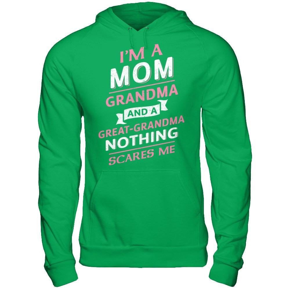 I'm A Mom Grandma And A Great Grandma Nothing Scares Me T-Shirt & Hoodie | Teecentury.com