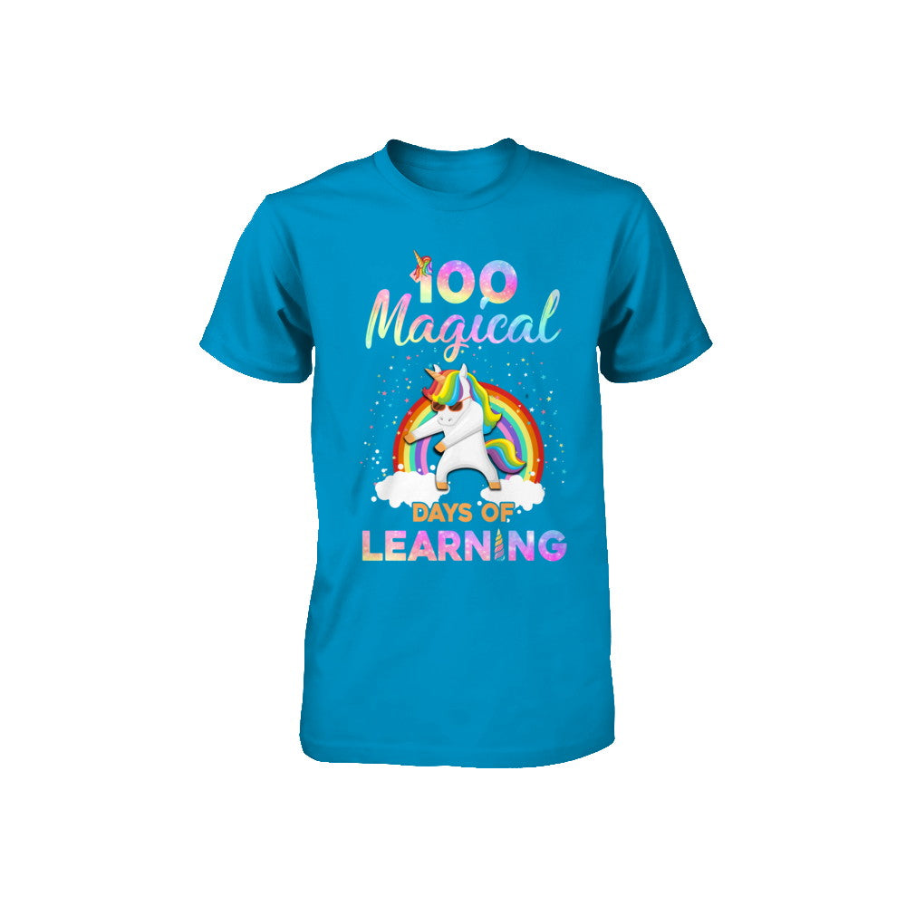 100 Magical Days of Learning Flossing Unicorn Youth Youth Shirt | Teecentury.com