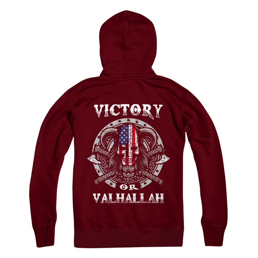 American US Flag Victory or Valhalla Viking T-Shirt & Hoodie | Teecentury.com