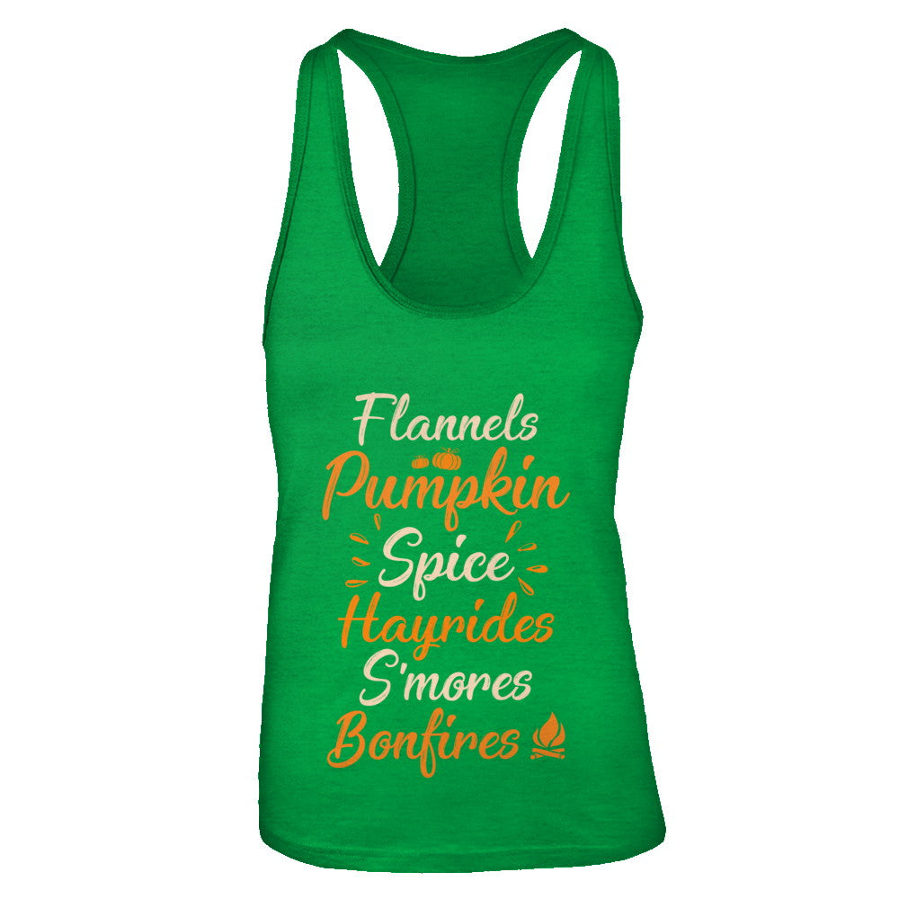 Flannels Pumpkin Spice Hayrides Autumn Gifts T-Shirt & Tank Top | Teecentury.com