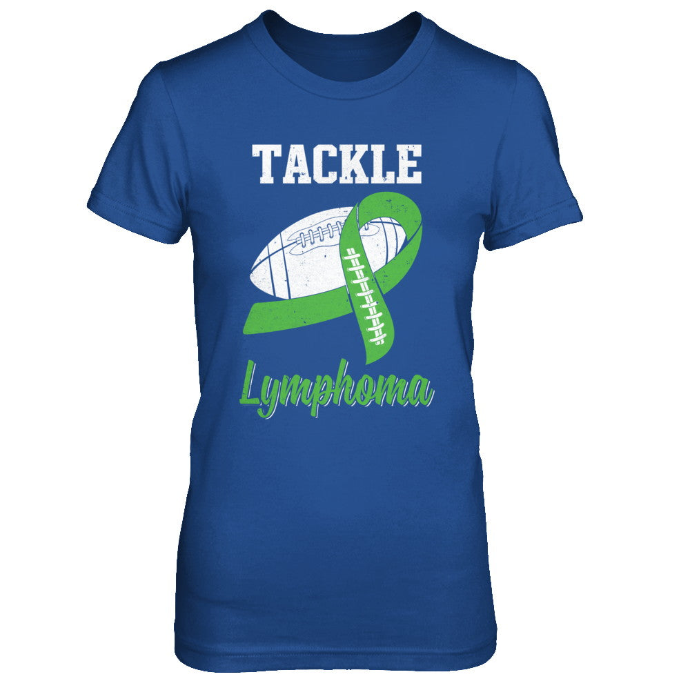 Football Survivor Tackle Green Lymphoma Awareness T-Shirt & Hoodie | Teecentury.com