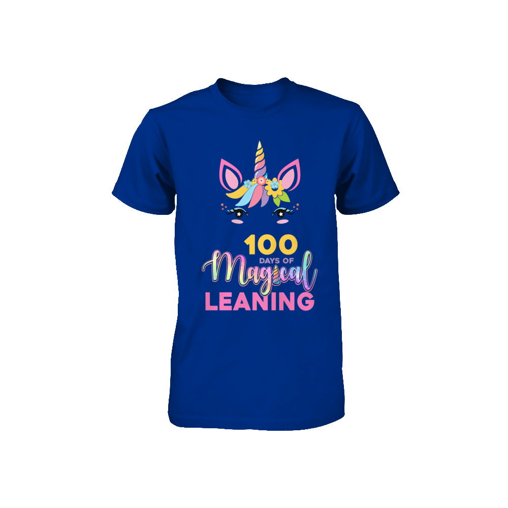 100 Days Of Magical Leaning School Unicorn Girl Gift Youth Youth Shirt | Teecentury.com