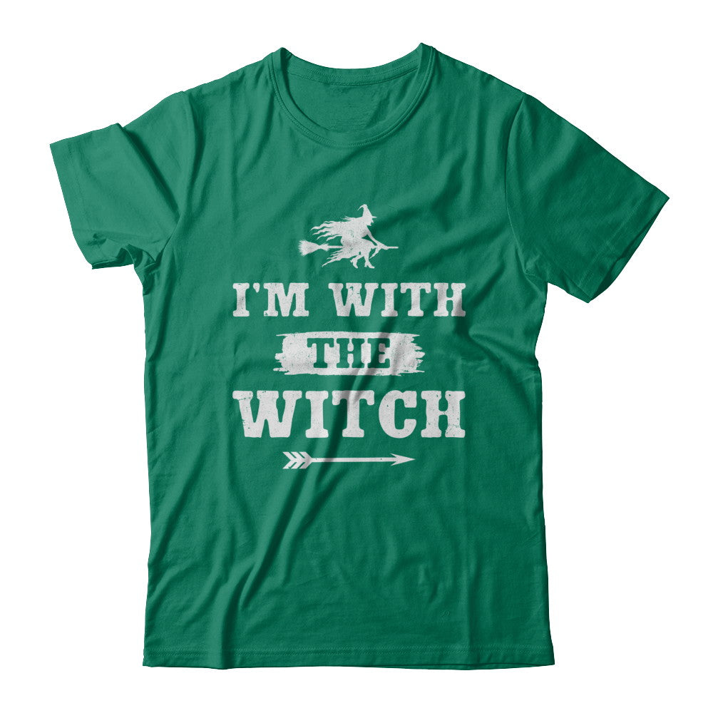 Halloween Couples Costume I'm With The Witch T-Shirt & Hoodie | Teecentury.com
