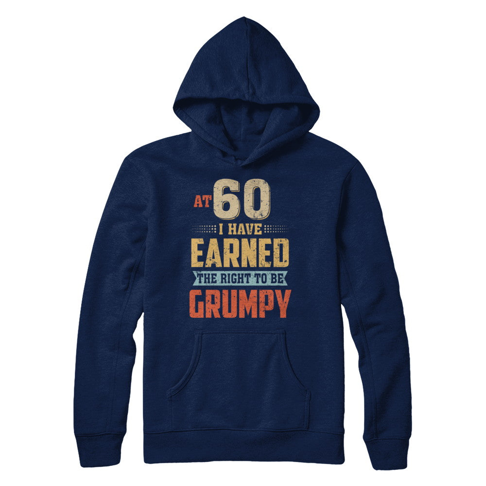 Vintage The Right To Be Grumpy 60th 1962 Birthday Gift T-Shirt & Hoodie | Teecentury.com