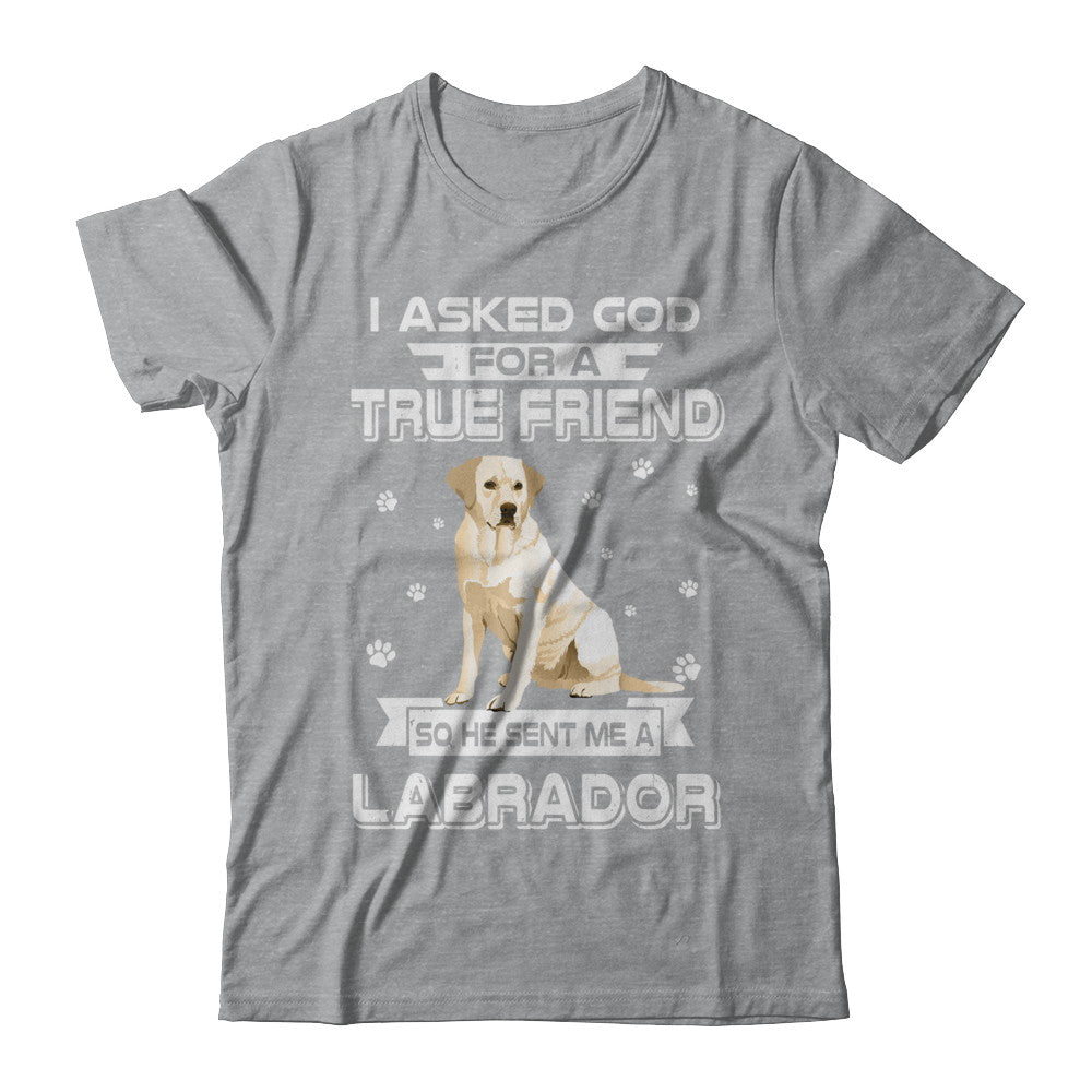 I Asked God For A True Friend So Sent Me Labrador Dog T-Shirt & Hoodie | Teecentury.com