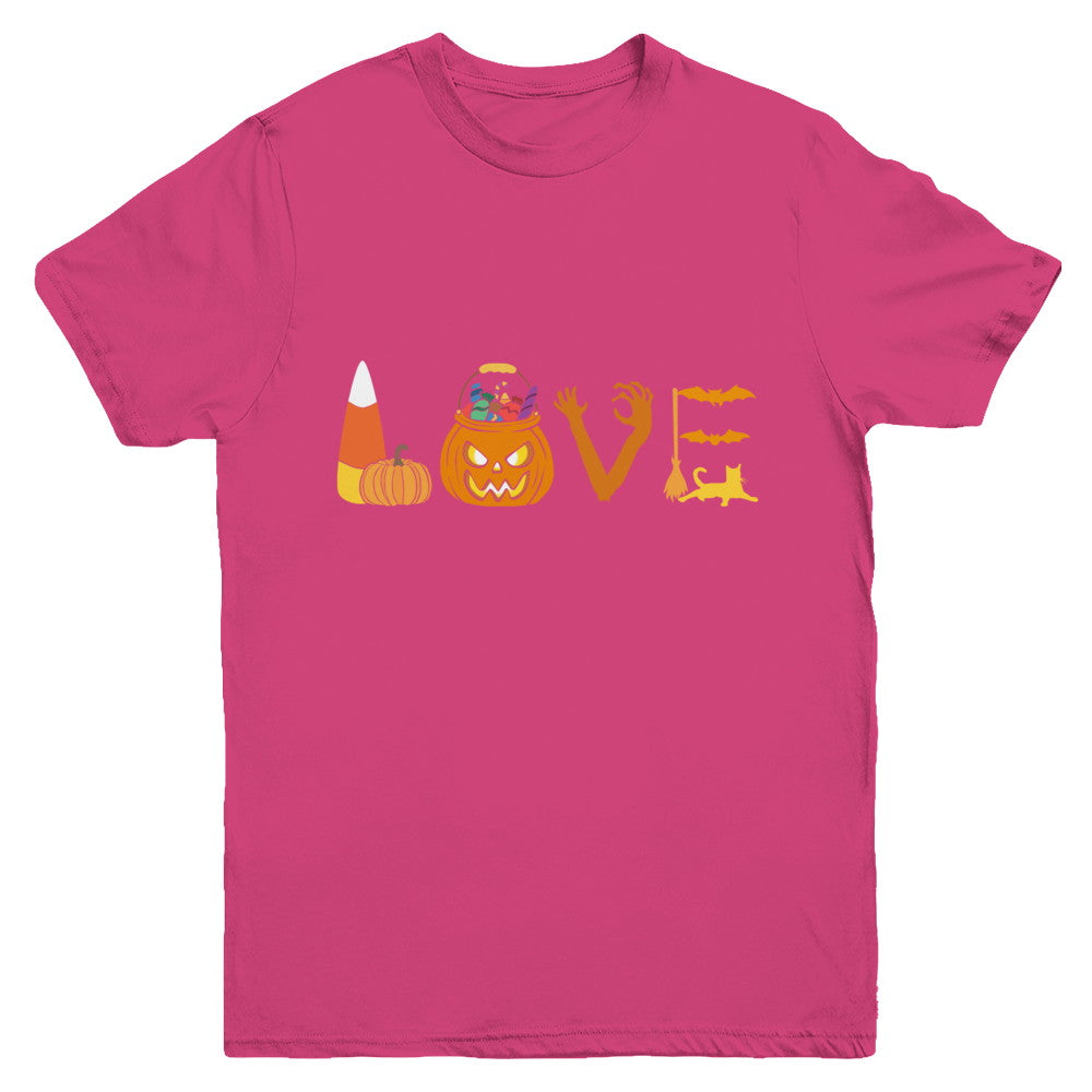 I Love Candy Funny Candy Corn Halloween Gift Youth Youth Shirt | Teecentury.com