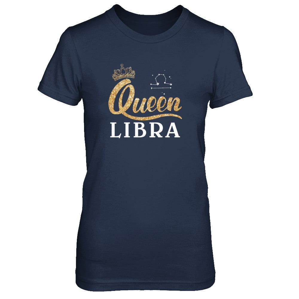 Queen Libra Zodiac September October Birthday Gift T-Shirt & Tank Top | Teecentury.com