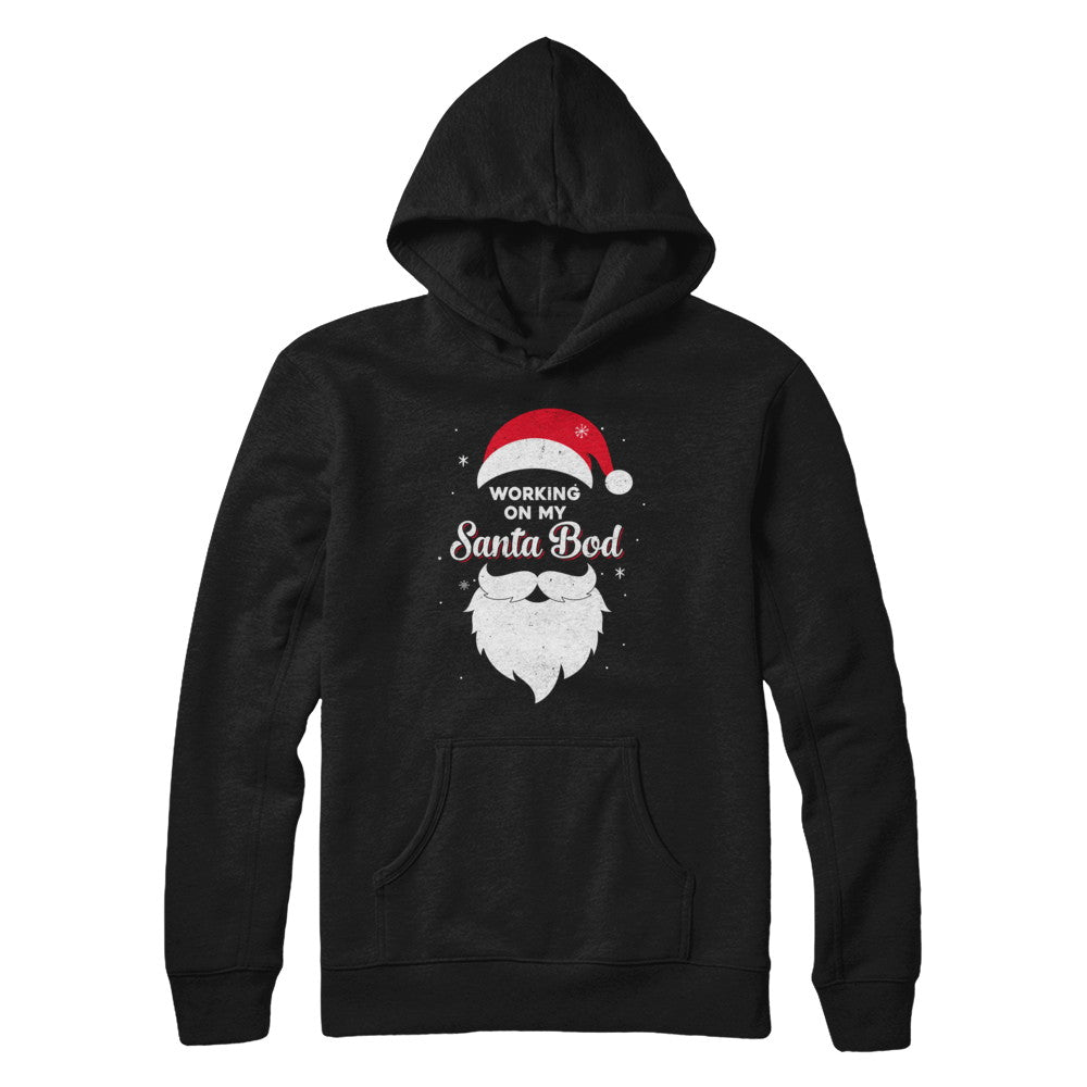 Working On My Santa Bod Pajamas Dad Papa Christmas T-Shirt & Sweatshirt | Teecentury.com