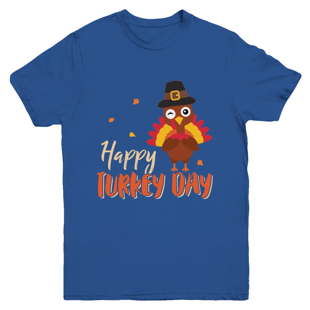 Happy Turkey Day Funny Thanksgiving Gift Youth Youth Shirt | Teecentury.com