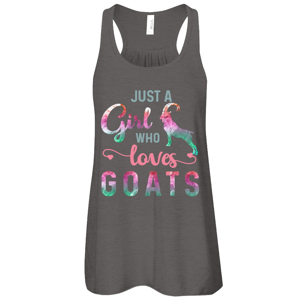 Just A Girl Who Loves Goats Goat Lover T-Shirt & Tank Top | Teecentury.com