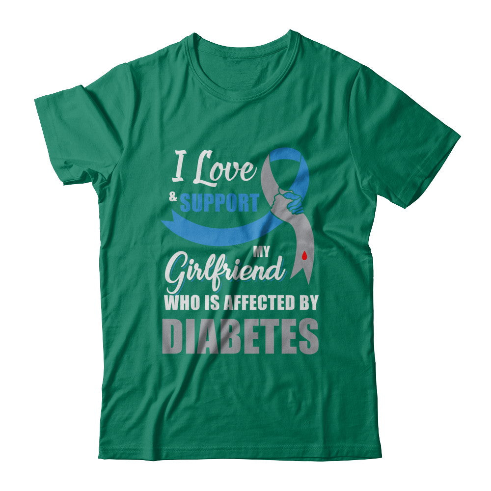 Diabetes Awareness Support Blue Grey Girlfriend Boyfriend T-Shirt & Hoodie | Teecentury.com