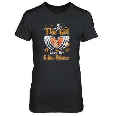 This Girl Love Her Dog Golden Retriever Halloween T-Shirt & Tank Top | Teecentury.com