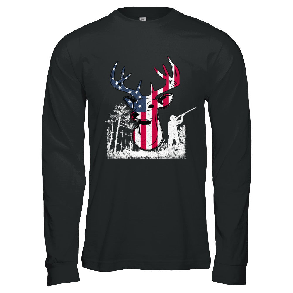 American Flag Hunting Dear Vintage 4Th July Gifts T-Shirt & Hoodie | Teecentury.com