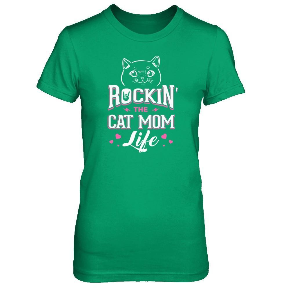 Rocking The Cat Mom Life T-Shirt & Tank Top | Teecentury.com