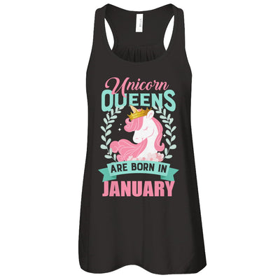 Unicorn Queens Are Born In January Birthday Gift T-Shirt & Tank Top | Teecentury.com