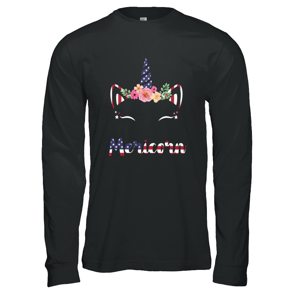 Independence Day Patriotic 4Th Of July Cat Unicorn Mericorn T-Shirt & Hoodie | Teecentury.com