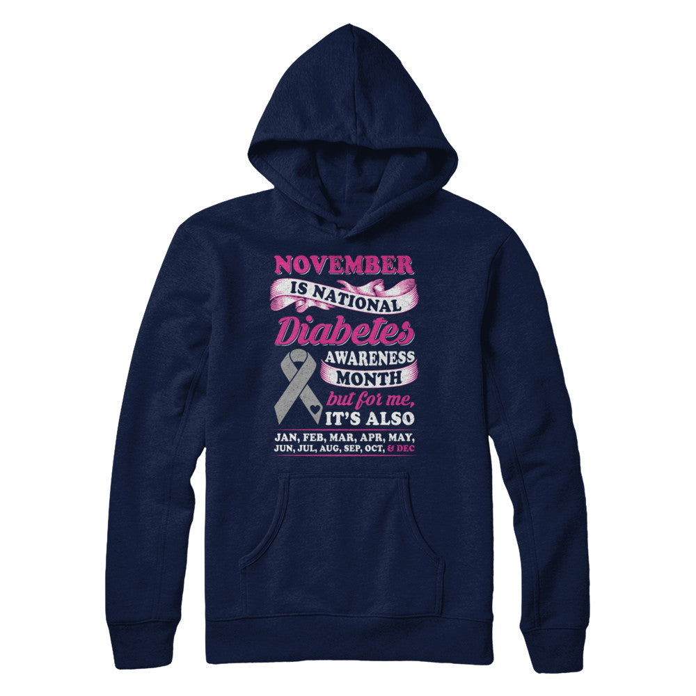 November Is National Diabetes Awareness Month T-Shirt & Hoodie | Teecentury.com