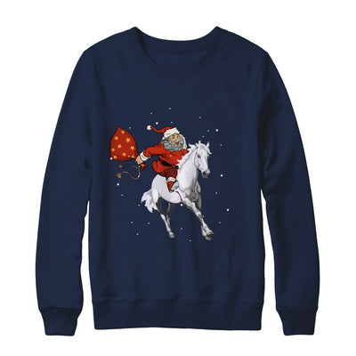 Horse Christmas Santa Rider T-Shirt & Sweatshirt | Teecentury.com