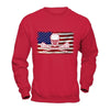 Lacrosse Helmet Crossed America Flag T-Shirt & Hoodie | Teecentury.com