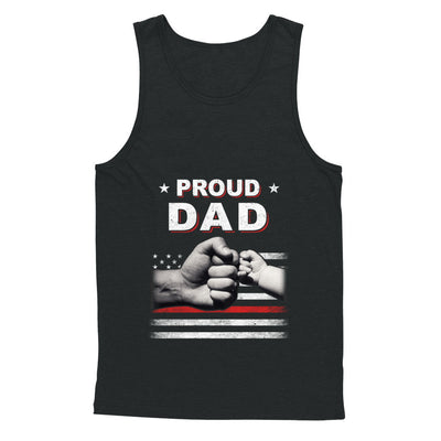 Proud Dad Fireman Firefighter Thin Red Line Flag Fathers Day T-Shirt & Hoodie | Teecentury.com