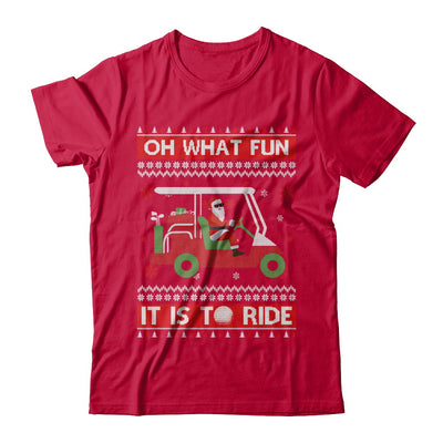 Oh What Fun It Is To Ride Golf Ugly Christmas Sweater T-Shirt & Sweatshirt | Teecentury.com