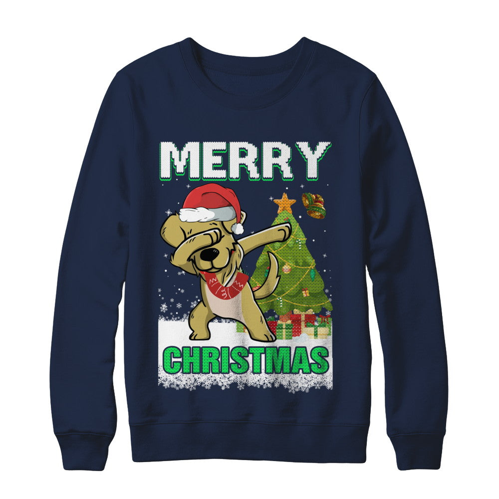 Cute Golden Retriever Claus Merry Christmas Ugly Sweater T-Shirt & Sweatshirt | Teecentury.com