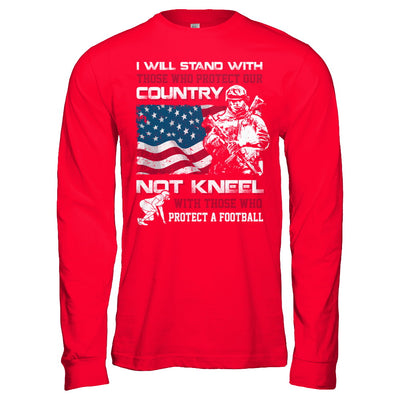 I Stand For The American Flag I Don't Kneel Football T-Shirt & Hoodie | Teecentury.com
