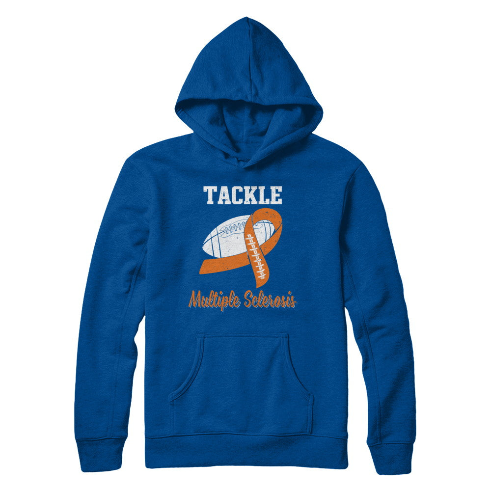 Football Survivor Tackle Orange Multiple Sclerosis Awareness T-Shirt & Hoodie | Teecentury.com