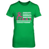 Fight Pink Ribbon US Flag Breast Cancer Awareness T-Shirt & Hoodie | Teecentury.com