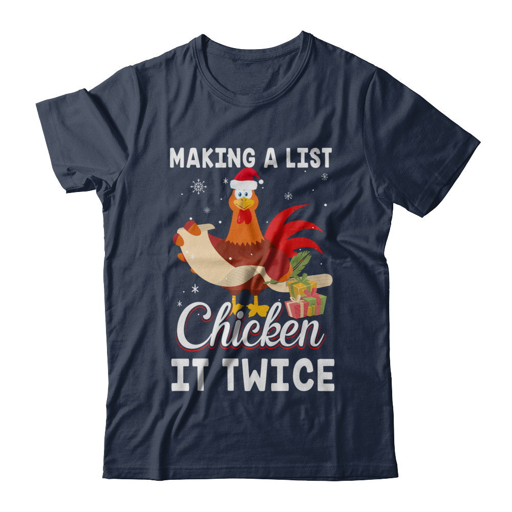 Chicken It Twice Funny Chicken Christmas T-Shirt & Sweatshirt | Teecentury.com