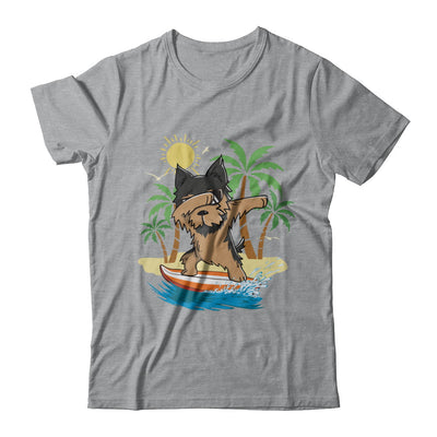Summer Vacation Dabbing Yorkie Surfing Surfboard Gift T-Shirt & Hoodie | Teecentury.com