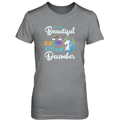 The Most Beautiful Unicorns Are Born In December Birthday T-Shirt & Tank Top | Teecentury.com