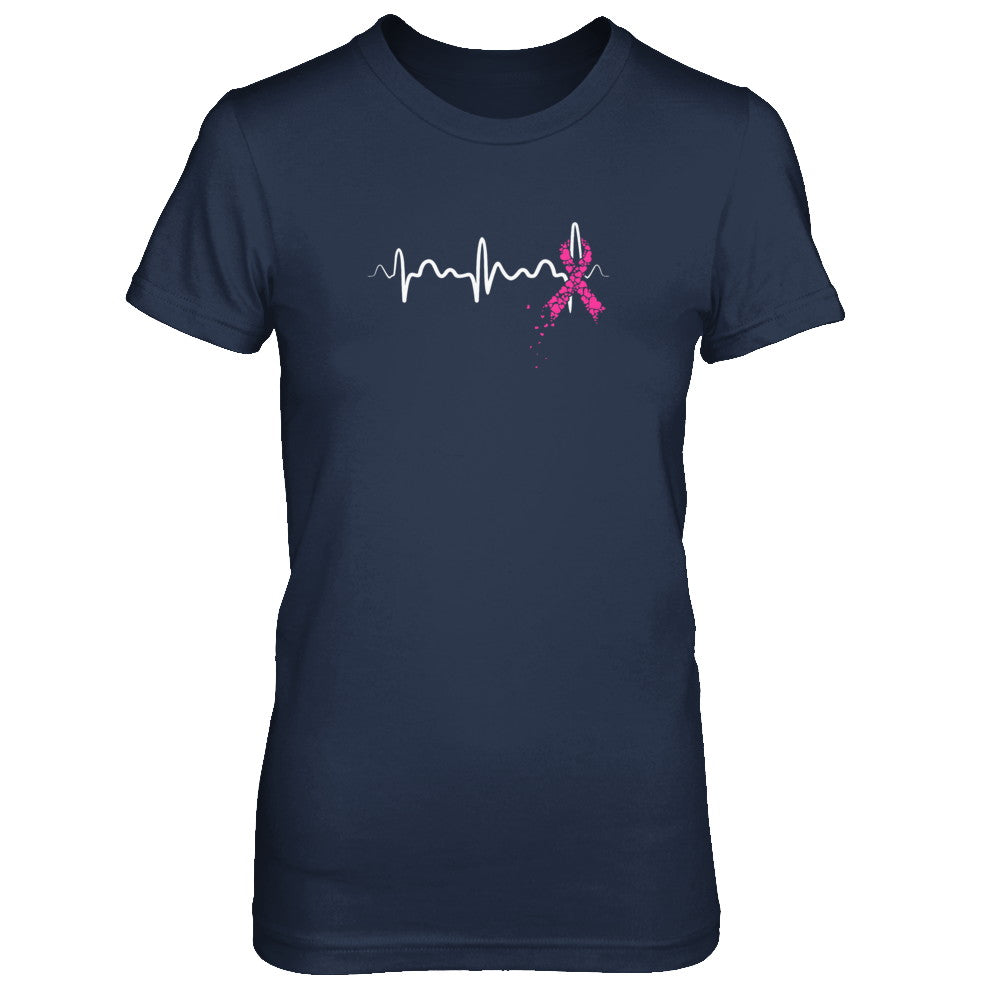 Breast Cancer Heartbeat Awareness T-Shirt & Tank Top | Teecentury.com