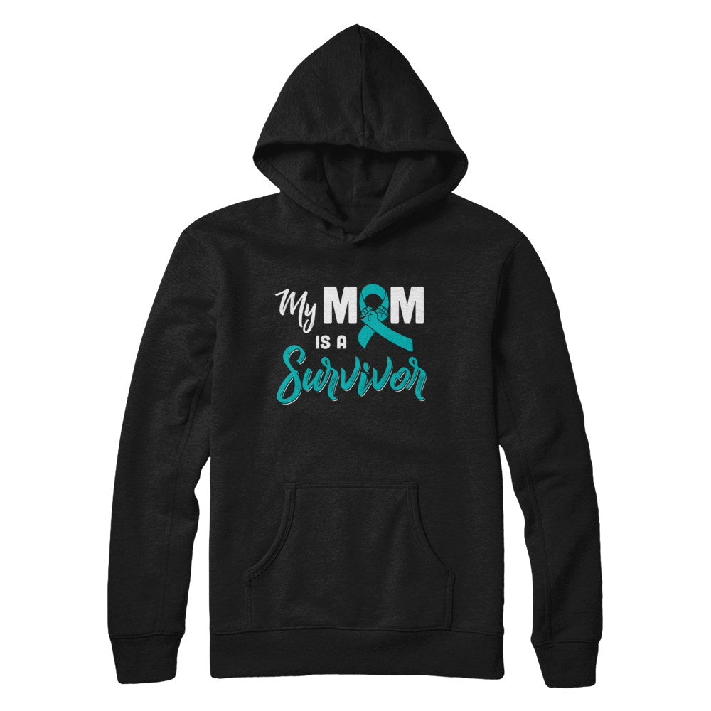 My Mom Is A Survivor Ovarian Son Daughter Support T-Shirt & Hoodie | Teecentury.com