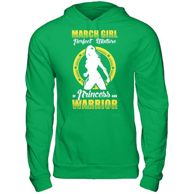 March Girl Perfect Mixture Of Princess And Warrior T-Shirt & Hoodie | Teecentury.com