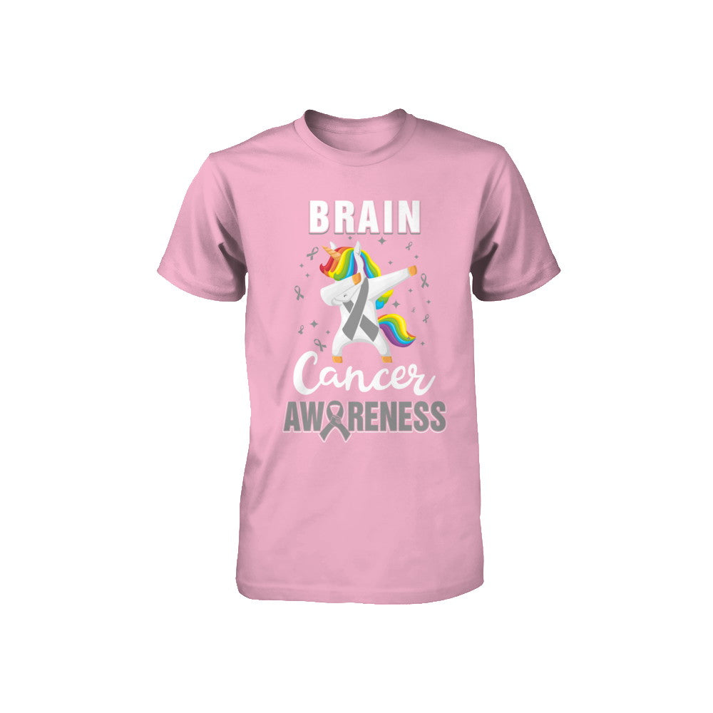 Inspirational Brain Cancer Awareness Unicorn Support Youth Youth Shirt | Teecentury.com