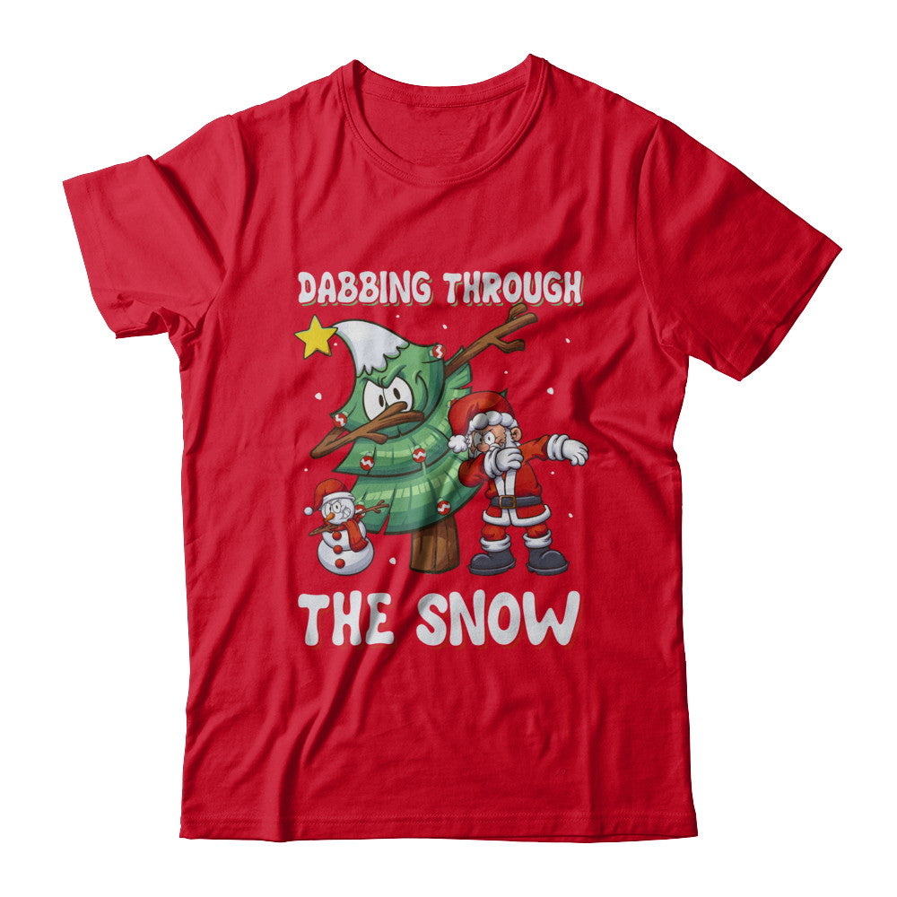 Dabbing Santa Snowman Christmas Tree T-Shirt & Sweatshirt | Teecentury.com